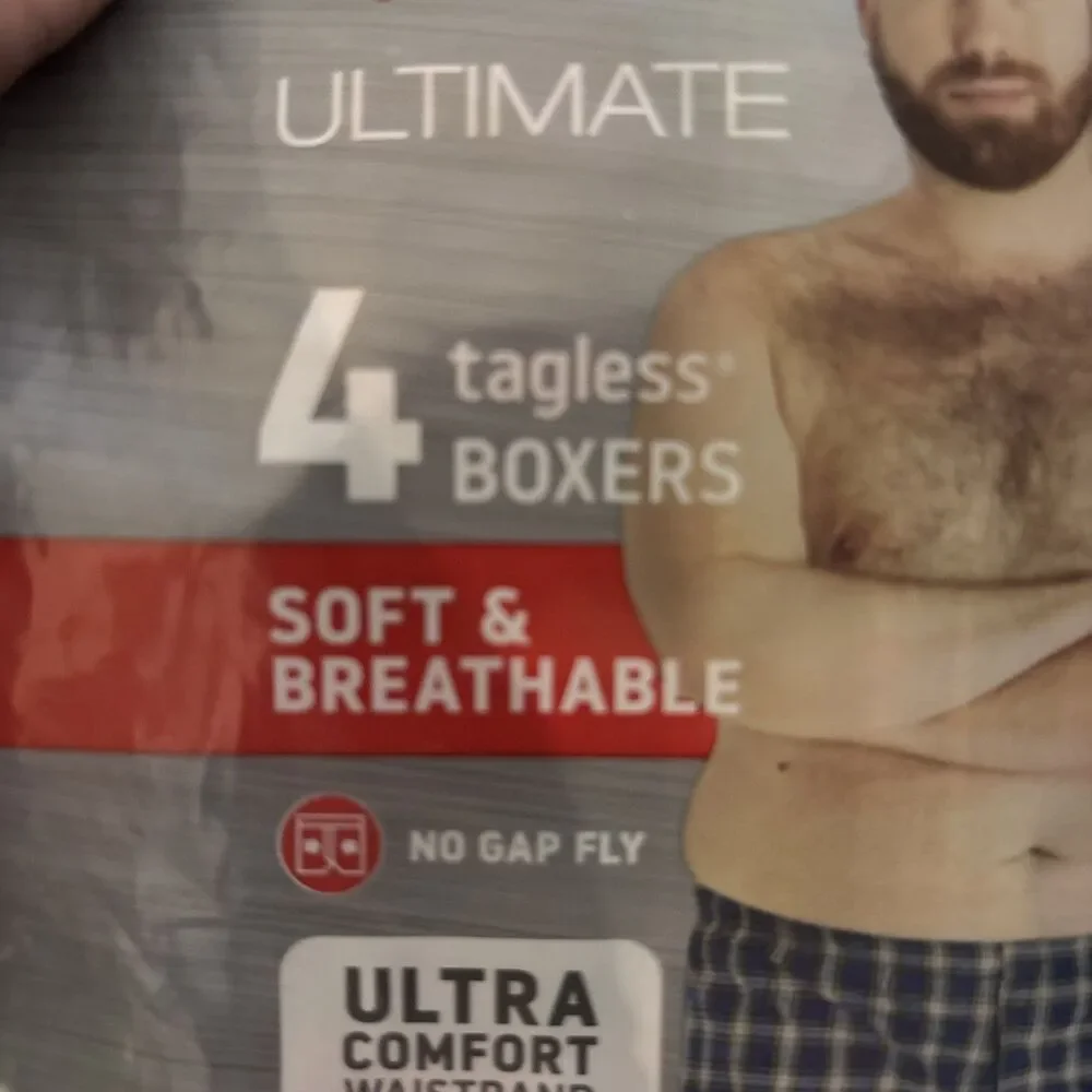 NEW Hanes Ultimate 4-Pack Tagless Boxers Mens 2XB BIG MAN Cool Comfort $42